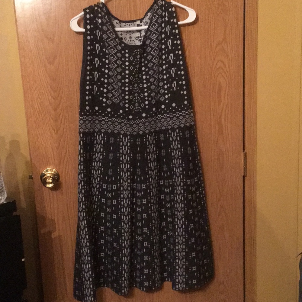 Grey and White Sweater Dress